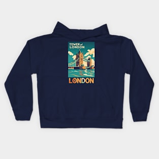 A Vintage Travel Art of London - England Kids Hoodie